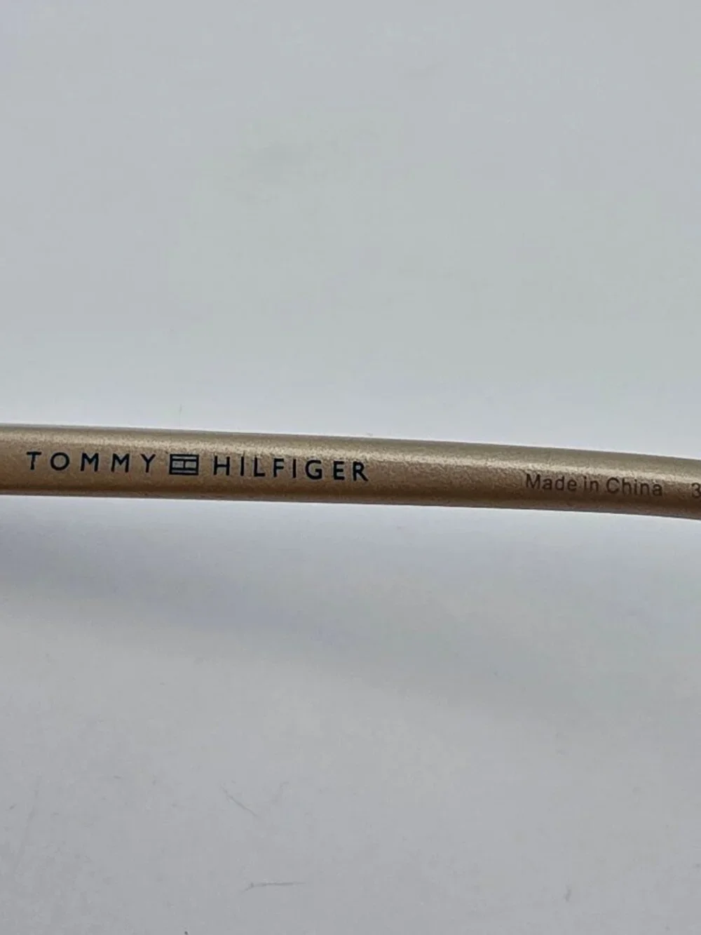 Tommy Hilfiger Janet WP OL90 Black on Metallic Sand Frame Grey Lens Sunglasses